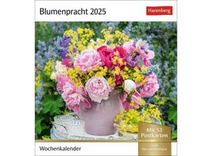 9783840034541 - Blumenpracht Postkartenkalender 2025 - Wochenkalender mit 53 Postkarten