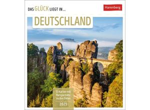 9783840034855 - Das Glück liegt in Deutschland Postkartenkalender 2025 - Wochenkalender mit 53 Postkarten 53 besondere Orte entdecken