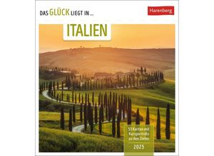 9783840034862 - Das Glück liegt in Italien Postkartenkalender 2025 - Wochenkalender mit 53 Postkarten 53 besondere Orte entdecken