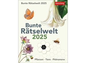 9783840034886 - Bunte Rätselwelt Tagesabreißkalender 2025 - Pflanzen Tiere Phänomene