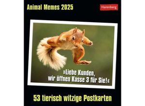 9783840035012 - Bildkalender 3310183 Animals Memes 1 Woche   1 Seite 16x175cm 2025 9783840035012 Harenberg