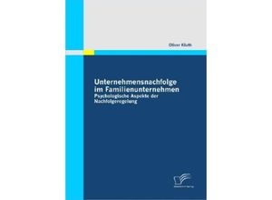 9783842857254 - Unternehmensnachfolge im Familienunternehmen - Oliver Kluth Kartoniert (TB)