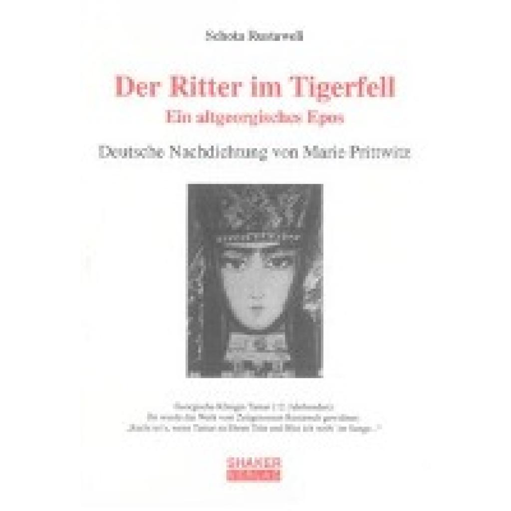 9783844003000 - Rustaweli Schota Der Ritter im Tigerfell Ein altgeorgisches Epos