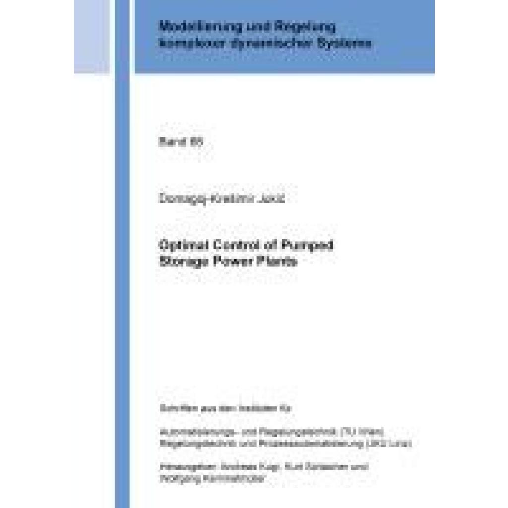 9783844095821 - Juki¿ Domagoj-Kre¿imir Optimal Control of Pumped Storage Power Plants
