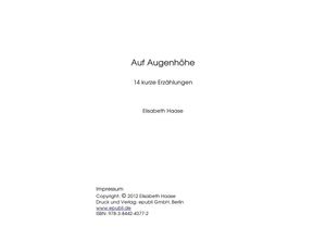 9783844243772 - Auf Augenhöhe - Elisabeth Haase Kartoniert (TB)