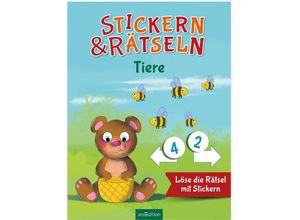 9783845856162 - Stickern & Rätseln ab 3 Stickern & Rätseln - Tiere Kartoniert (TB)