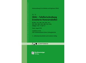 9783846207109 - HOAI - Tafelfortschreibung Erweiterte Honorartabellen §§ 201 211 281 291 201 321 351 401 441 481 521 561 Anlage 1 Nr 11 und 12 Geheftet