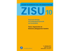 9783847421696 - ZISU - Zeitschrift für interpretative Schul- und UnterrichtsforschungH7 Kartoniert (TB)