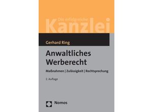 9783848746279 - Die erfolgreiche Kanzlei   Anwaltliches Werberecht - Gerhard Ring Kartoniert (TB)