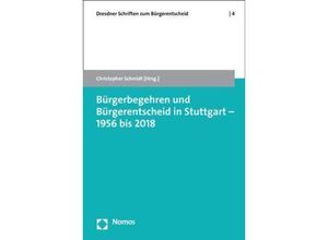 9783848750481 - Bürgerbegehren und Bürgerentscheid in Stuttgart - 1956 bis 2018 Kartoniert (TB)