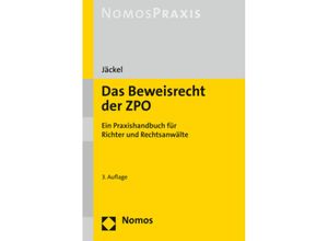 9783848768578 - Das Beweisrecht der ZPO - Holger Jäckel Kartoniert (TB)