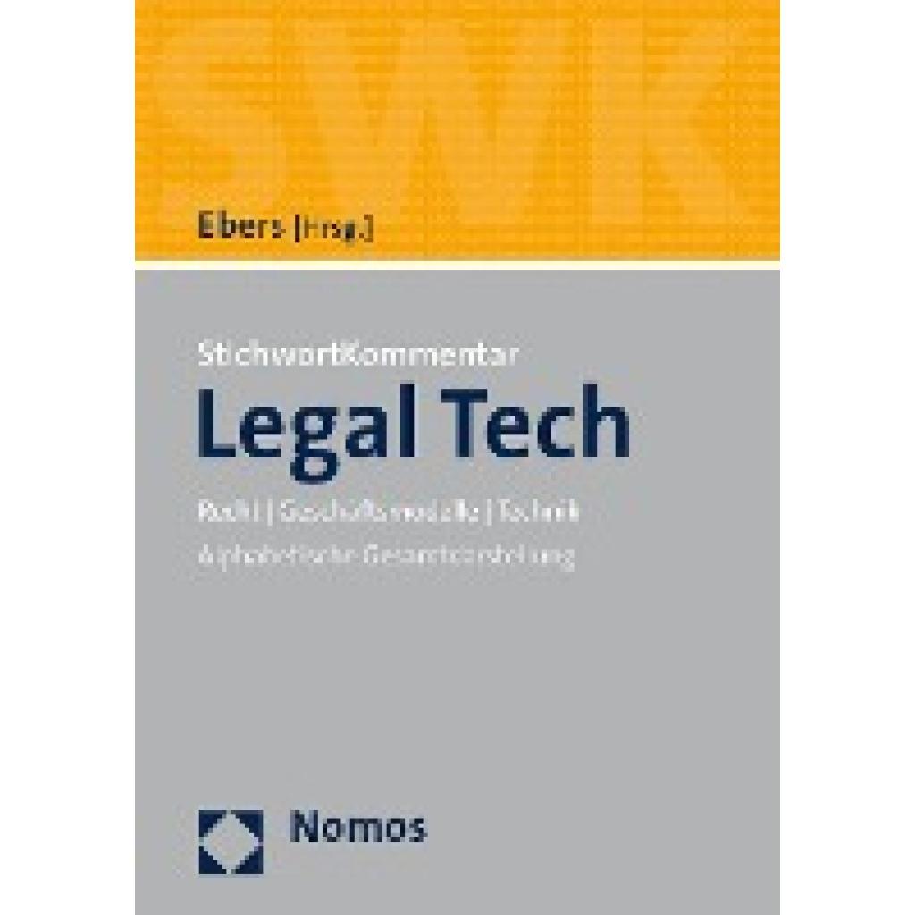 9783848771806 - StichwortKommentar Legal Tech