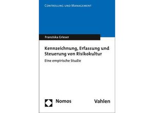 9783848780273 - Kennzeichnung Erfassung und Steuerung von Risikokultur - Franziska Grieser Kartoniert (TB)