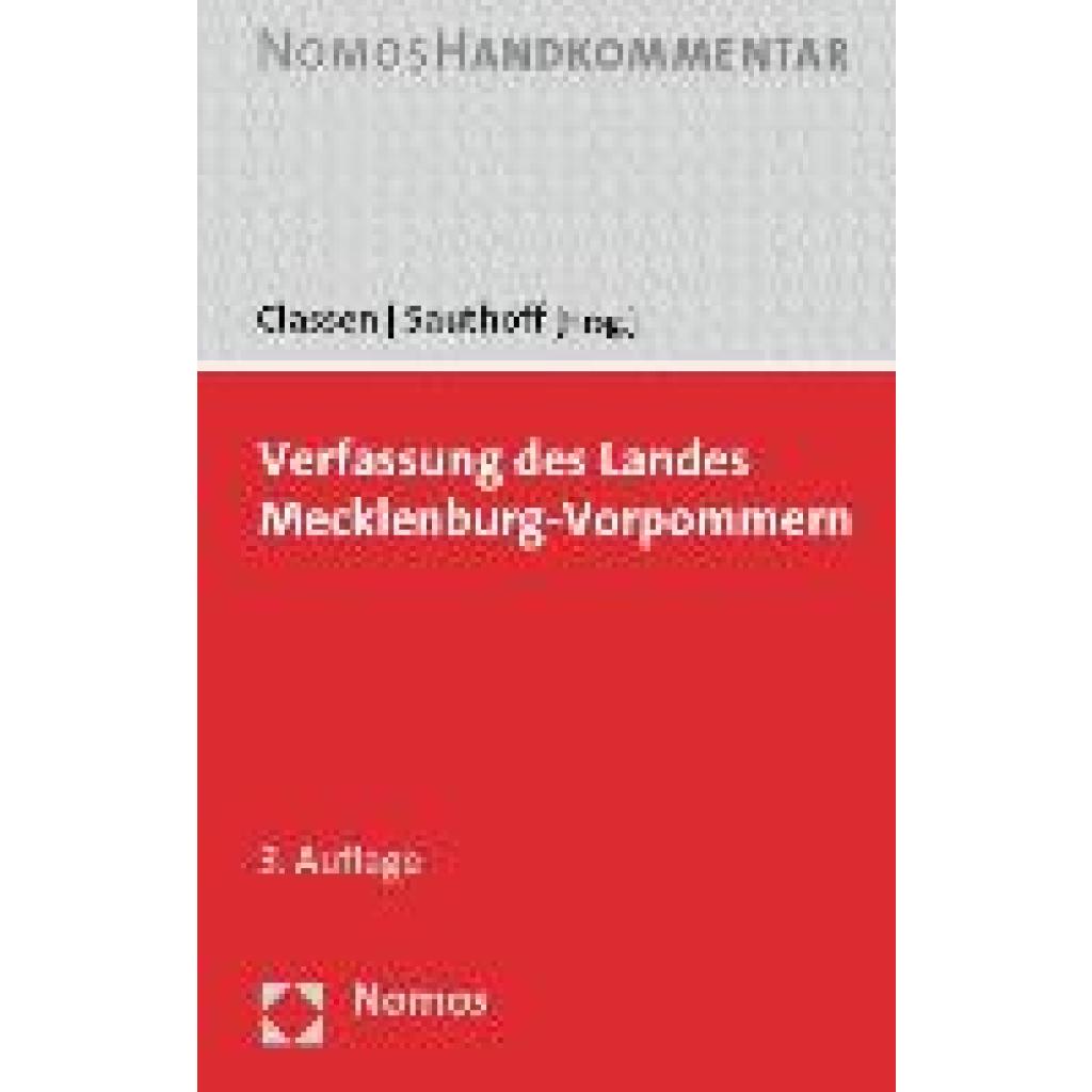 9783848782369 - Verfassung des Landes Mecklenburg-Vorpommern