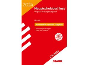 9783849057978 - Abschlussprüfungen   STARK Lösungen zu Original-Prüfungen Hauptschulabschluss 2024 - Mathematik Deutsch Englisch - Hessen Kartoniert (TB)