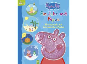 9783849923693 - Florentine Specht - GEBRAUCHT Ein Jahr mit Peppa - Peppa Pig Vorlesebuch mit Jahreszeiten-Poster und Pailletten-Cover - Preis vom 22102023 045847 h