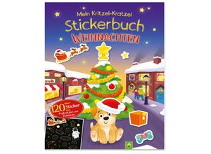 9783849929442 - Mein Kritzel-Kratzel-Stickerbuch Weihnachten mit Bambus-Stick Kartoniert (TB)