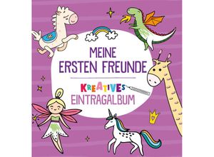 9783849938703 - Meine ersten Freunde - Kreatives Eintragalbum (lila) Kartoniert (TB)