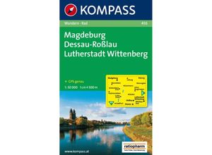 9783850261180 - KOMPASS Wanderkarte 456 Magdeburg - Dessau - Roßlau - Lutherstadt Wittenberg 150000 Karte (im Sinne von Landkarte)