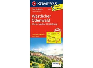 9783850263108 - Kompass Fahrradkarten KOMPASS Fahrradkarte Westlicher Odenwald - Rhein - Neckar - Heidelberg Karte (im Sinne von Landkarte)