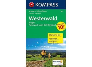 9783850263580 - KOMPASS Wanderkarte Westerwald - Siegen - Naturpark Lahn-Dill-Bergland Karte (im Sinne von Landkarte)