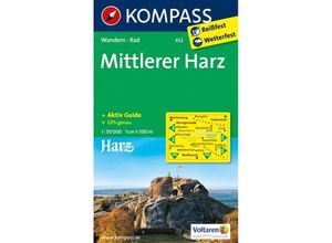 9783850264884 - KOMPASS Wanderkarte 452 Mittlerer Harz 150000 Karte (im Sinne von Landkarte)