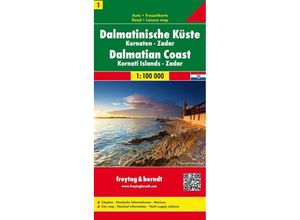 9783850842976 - freytag & berndt Auto + Freizeitkarten   AK 0703   Dalmatinische Küste Kornaten - Zadar Autokarte 1100000 Dalmatinski obala Dalmatische Kust Dalmatian Coast Cote Dalmatie Costa DalmataTl1 - Freytag-Berndt und Artaria KG Karte (im Sinne von Landkarte)