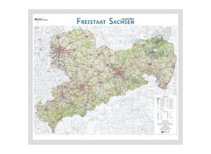 9783864821486 - Freistaat Sachsen auf einen Blick! Karte (im Sinne von Landkarte)