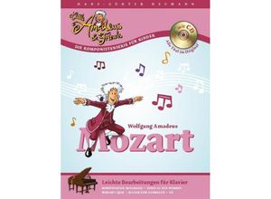 9783865434463 - Mozart Leichte Bearbeitungen für Klavier m Audio-CD - Wolfgang Amadeus Mozart Kartoniert (TB)