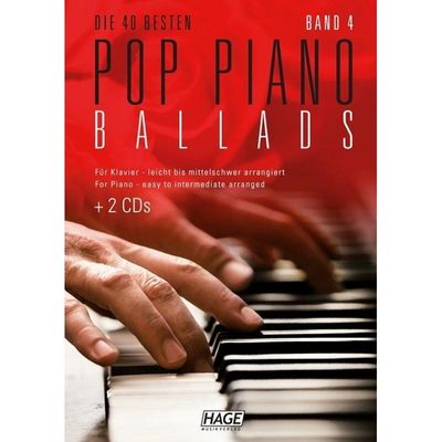 9783866264519 - Die 40 besten Pop Piano Ballads m 2 Audio-CDsBd4 - Hage Musikverlag Kartoniert (TB)