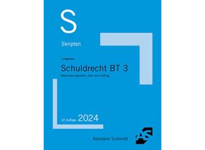 9783867529051 - Skript Schuldrecht BT 3 - Tobias Langkamp Kartoniert (TB)