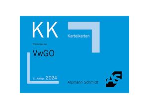 9783867529174 - Karteikarten VwGO - Horst Wüstenbecker Gebunden