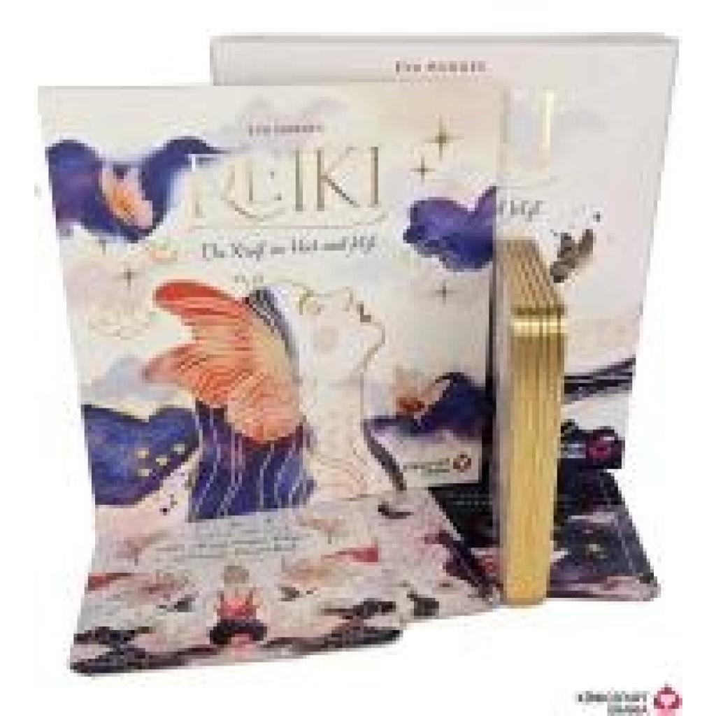 9783868262018 - Murges Eva Reiki - Die Kraft im Hier und Jetzt 32 Achtsamkeitskarten mit Goldfolie und Goldschnitt Stülpdeckelschachtel mit Goldprägung und 144-seitiges Buch