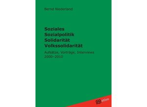 9783868508789 - Soziales Sozialpolitik Solidarität Volkssolidarität - Bernd Niederland Kartoniert (TB)