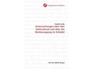 9783869321400 - Untersuchungen über den Gehirndruck und über die Blutbewegung im Schädel - Friedrich Jolly Kartoniert (TB)