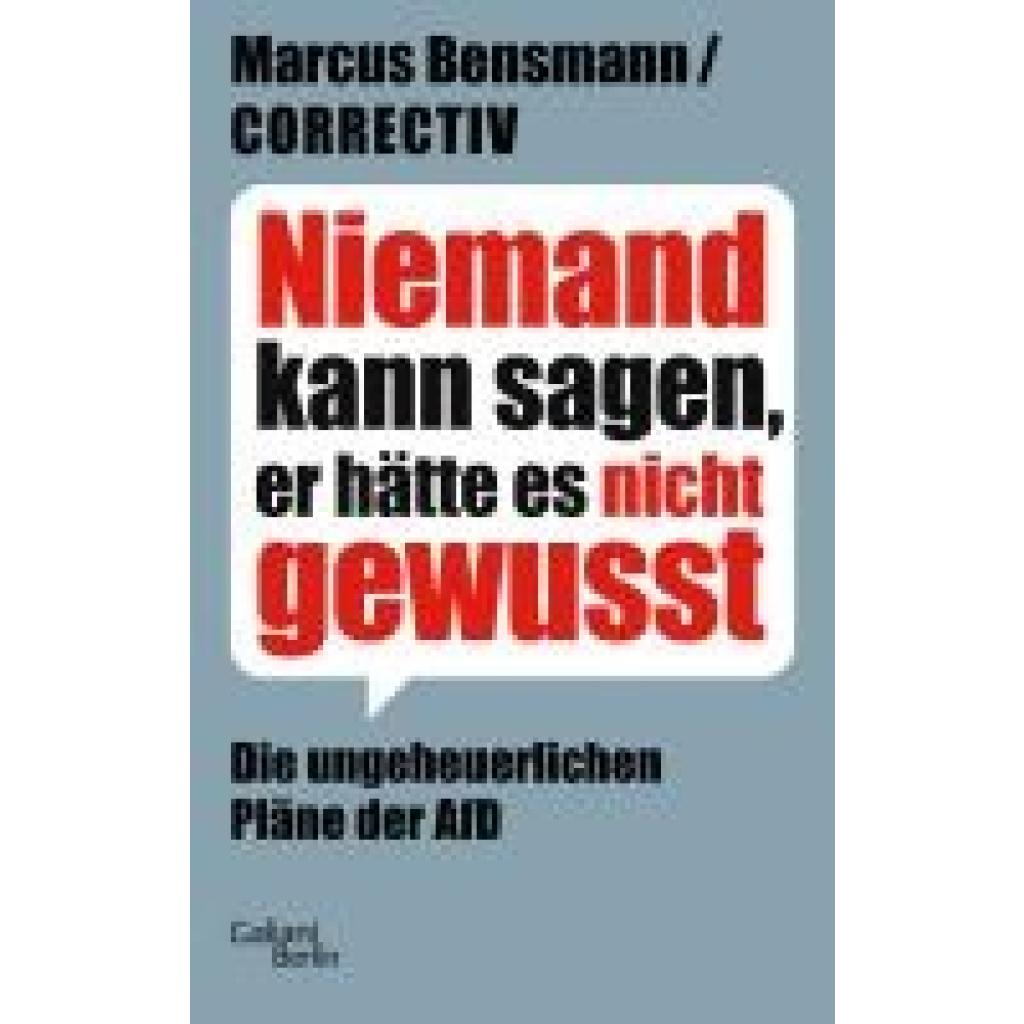 9783869713113 - Bensmann Marcus Niemand kann sagen er hätte es nicht gewusst