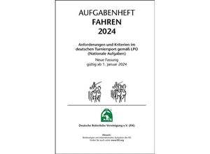 9783885429678 - Aufgabenheft - Fahren 2024 - Deutsche Reiterliche Vereinigung E V (Fn) Loseblatt