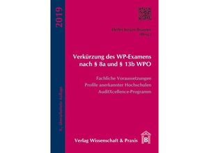 9783896737458 - Verkürzung des WP-Examens nach 8a und 13b WPO Kartoniert (TB)