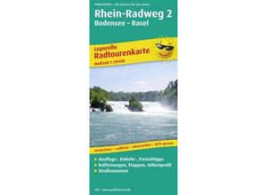 9783899203028 - PUBLICPRESS Leporello Radtourenkarte Rhein-Radweg 21 Teilktn Karte (im Sinne von Landkarte)