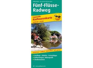 9783899204070 - PublicPress Leporello Radtourenkarte Fünf-Flüsse-Radweg Karte (im Sinne von Landkarte)