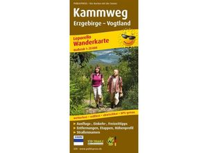 9783899206586 - Leporello Wanderkarte   PublicPress Leporello Wanderkarte Kammweg Erzgebirge - Vogtland Karte (im Sinne von Landkarte)