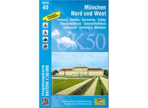 9783899338362 - UK50 Umgebungskarte 150000 Bayern Topographische Karte Freizeitkarte Wanderkarte   UK50-40 München Nord und West - Breitband und Vermessung Bayern Landesamt für Digitalisierung Karte (im Sinne von Landkarte)