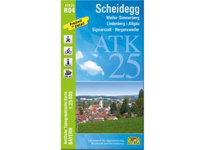 9783899339703 - ATK25 Amtliche Topographische Karte 125000 Bayern   ATK25-R04 Scheidegg (Amtliche Topographische Karte 125000) Karte (im Sinne von Landkarte)