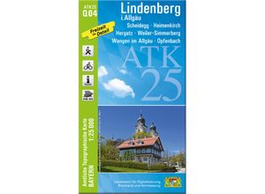 9783899339796 - ATK25 Amtliche Topographische Karte 125000 Bayern   ATK25-Q04 Lindenberg iAllgäu (Amtliche Topographische Karte 125000) Karte (im Sinne von Landkarte)