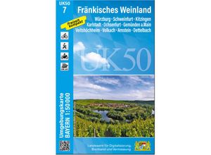 9783899339901 - UK50-7 Fränkisches Weinland Karte (im Sinne von Landkarte)