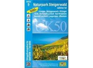 9783899339925 - UK50-9 Naturpark Steigerwald südlicher Teil Karte (im Sinne von Landkarte)