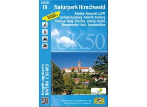 9783899339932 - UK50-19 Naturpark Hirschwald Karte (im Sinne von Landkarte)