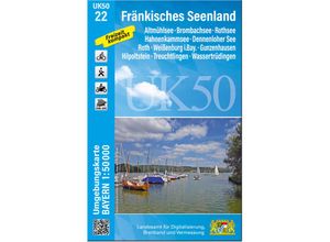 9783899339956 - UK50-22 Fränkisches Seenland - Breitband und Vermessung Bayern Landesamt für Digitalisierung Karte (im Sinne von Landkarte)