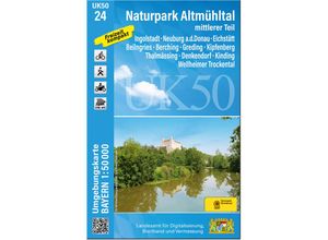 9783899339970 - UK50-24 Naturpark Altmühltal mittlerer Teil Karte (im Sinne von Landkarte)