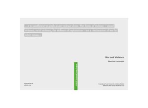 9783903046429 - War and Violence - Maurizio Lazzarato Geheftet